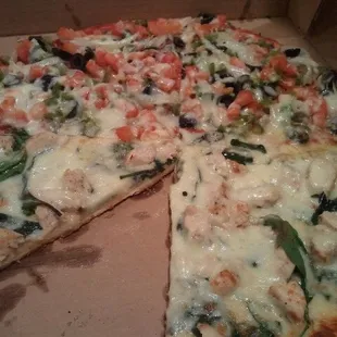 Half zesty chicken half vegetarian