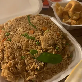 Vegetable Fried Rice Crab Rangoon