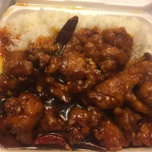 General tso&apos;s chicken, soo good.