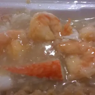 Big shrimp in the shrimp and lobster sauce