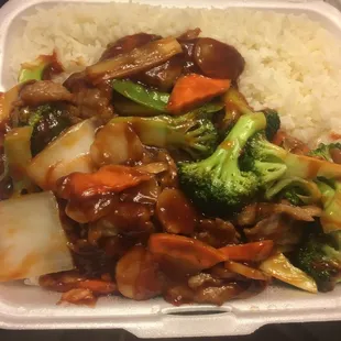 Beef and mixed vegetables