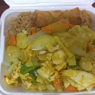 Curry chicken lunch special