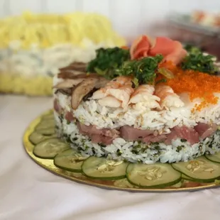 a close up of a plate of food