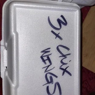 3 orders of Cantonese Wings in one container