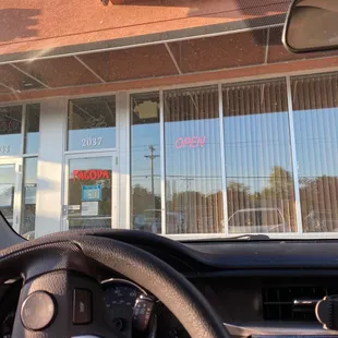 the front of the restaurant