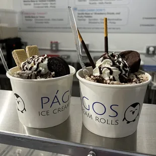 Oreo and brownie ice cream