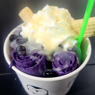 a cup of ice cream