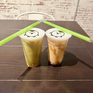 Honey Dew and Brown Sugar Boba Tea