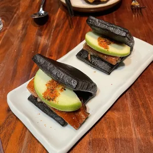 Squid ink unagi bao