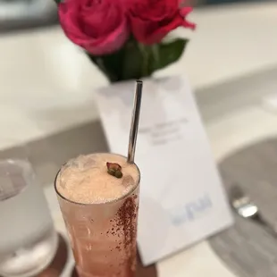 REVERIE --delish, recommend for non alcohol choice  Raspbery, Lychee, Lemon, Elderflower, Butterfly Pea Tea Float