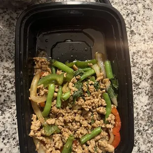 They literally gave me half of a container of food for take out order
