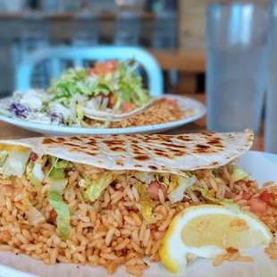 Veggie quesadilla $10, A la carte portion  It was filling and delicious!