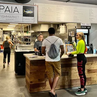 Paia Fish Market on a rainy day.