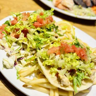 Chicken Soft Tacos Dinner Plate