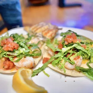 Shrimp tacos and half a ono burger ( me and my brother spilt it. Should've got my own lol too good to share)