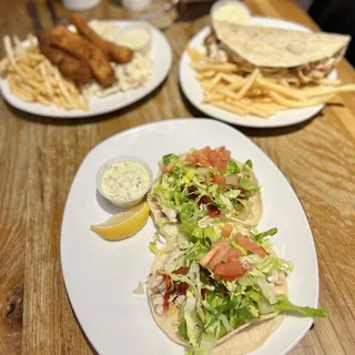 Fish Quesadilla Lunch Plate