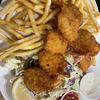 Shrimp and Chips Dinner Plate