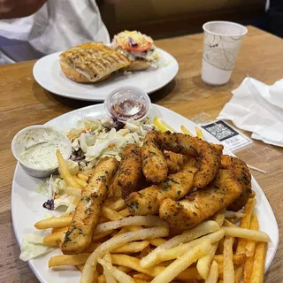 Calamari and Chips Dinner Plate