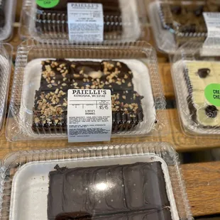 a variety of desserts