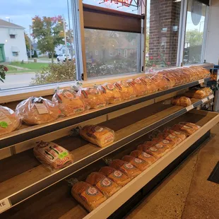 Fresh assorted types of bread