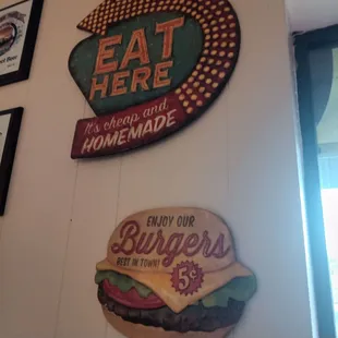 burgers, outside