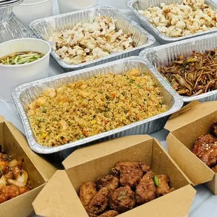 탕수육, 치킨탕수육,쟁반짜장,깐풍새우, 새우볶음밥,간장치킨,양념치킨,크림새우