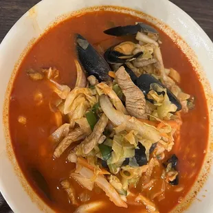 Jjampong Seafood Noodles