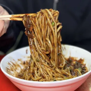 The chili jajangmyeon was amazing but I didn&apos;t taste any spice