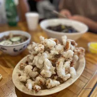 a plate of food on a table