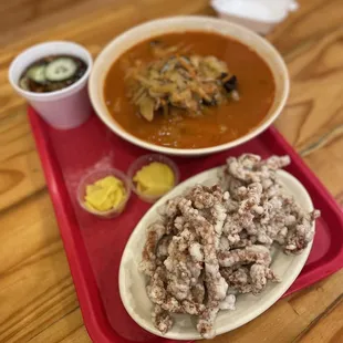 Jjamppong Noodle and Tangsuyuk