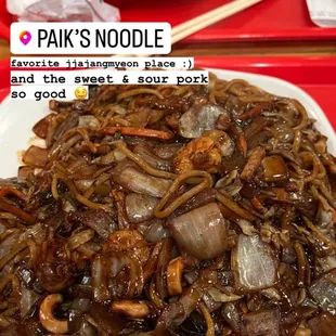 Tangsuyuk and Jajangmyeon Noodle