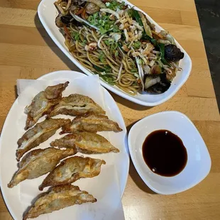 Fried dumplings 8pc. &amp; Stir-Fried Noodles