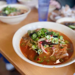 Jjamppong / Spicy Seafood Noodle Soup