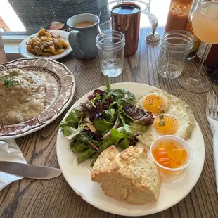 a plate of food on a table