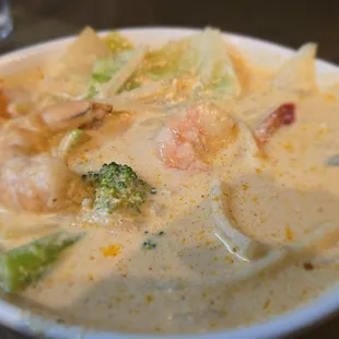 Mixed Veg with Shrimp in Red curry - Flavorful