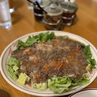 Ground Beef Gravy Noodles.