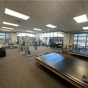 2000 square foot PT floor with function training, weight training and rehab.