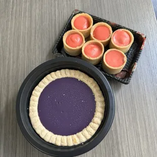 Mini Ube Custard Pie and Guava Haupia Tarts