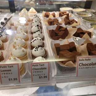 a variety of desserts