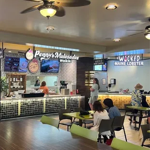 people sitting at tables