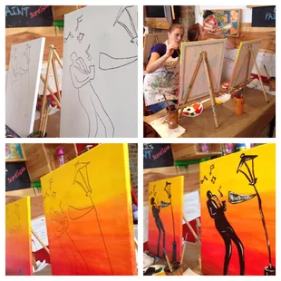 Our steps throughout the session.. and look what a great job we both did!