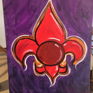 My finished painting with some help from the teacher.