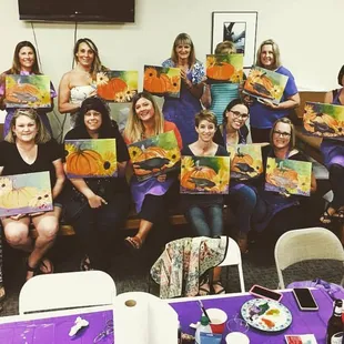Fall Pumpkin and Crow Paint Party