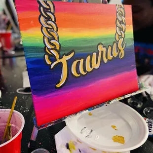 Taurus Cuban Link Painting:)