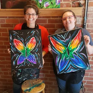 Here is mine and my friends art that we did.