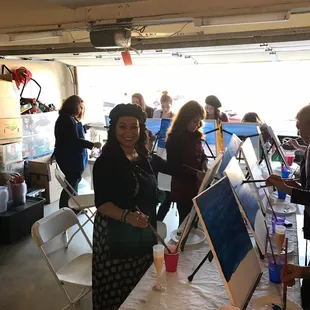 Elby's Paint &amp; Sip Birthday Party "Eiffel Tower" theme