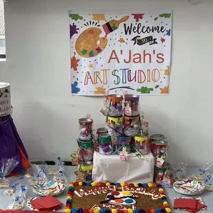 Kids Paint party setup