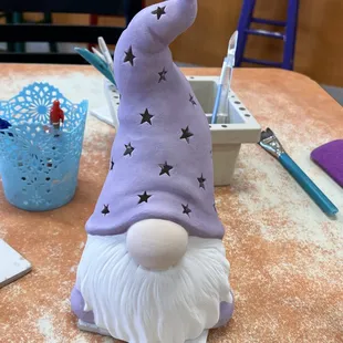 My gnome pre-glaze and firing in the kiln. Can't wait to see him finished!