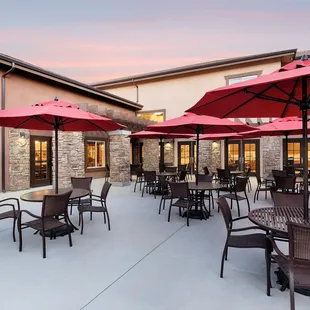 An outdoor patio allows our residents to enjoy the warming sun and stay cool when they want to.