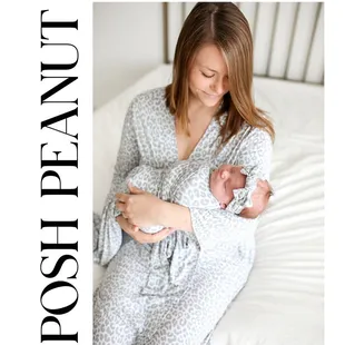 Posh Peanut Minka Robe and Swaddle with Bow